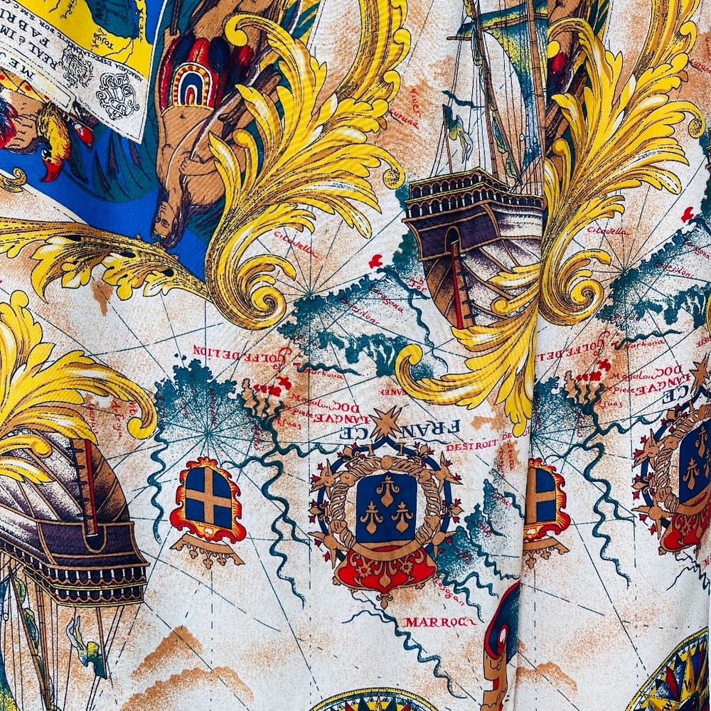 Vintage Women's Preston & York Vintage American Flag Map Nautical Wrap Straight - Picture 16 of 16